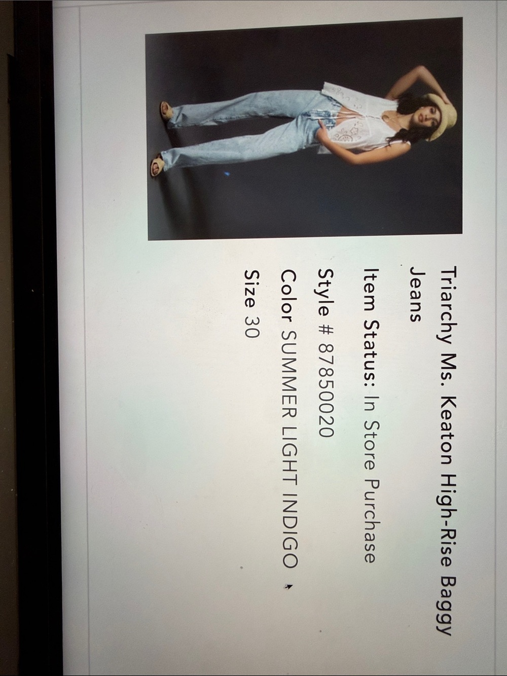 Triarchy Bootcut Leg Jeans in Blue Waist 30 Like New - Picture 6 of 6